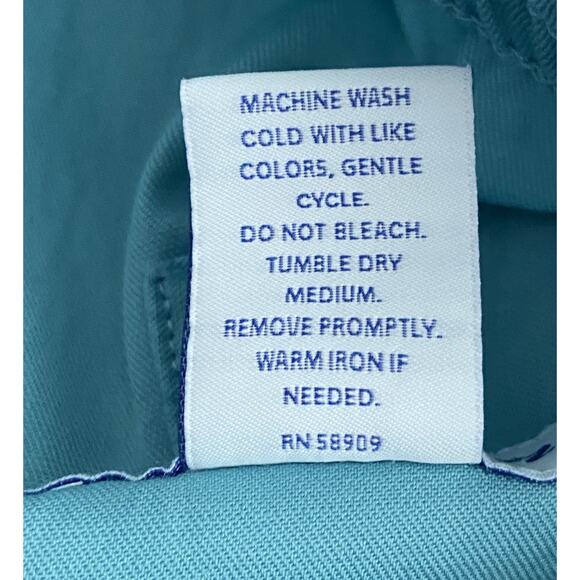 Caribbean Roundtree & Yorke Men's 36W Cotton/Linen Shorts 8" Inseam Blue NEW - Picture 7 of 7